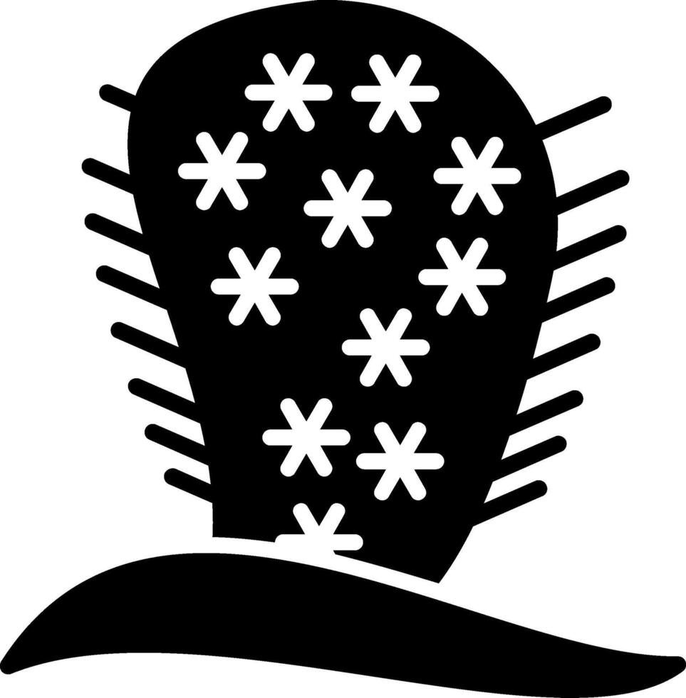 ícone de glifo de cacto vetor