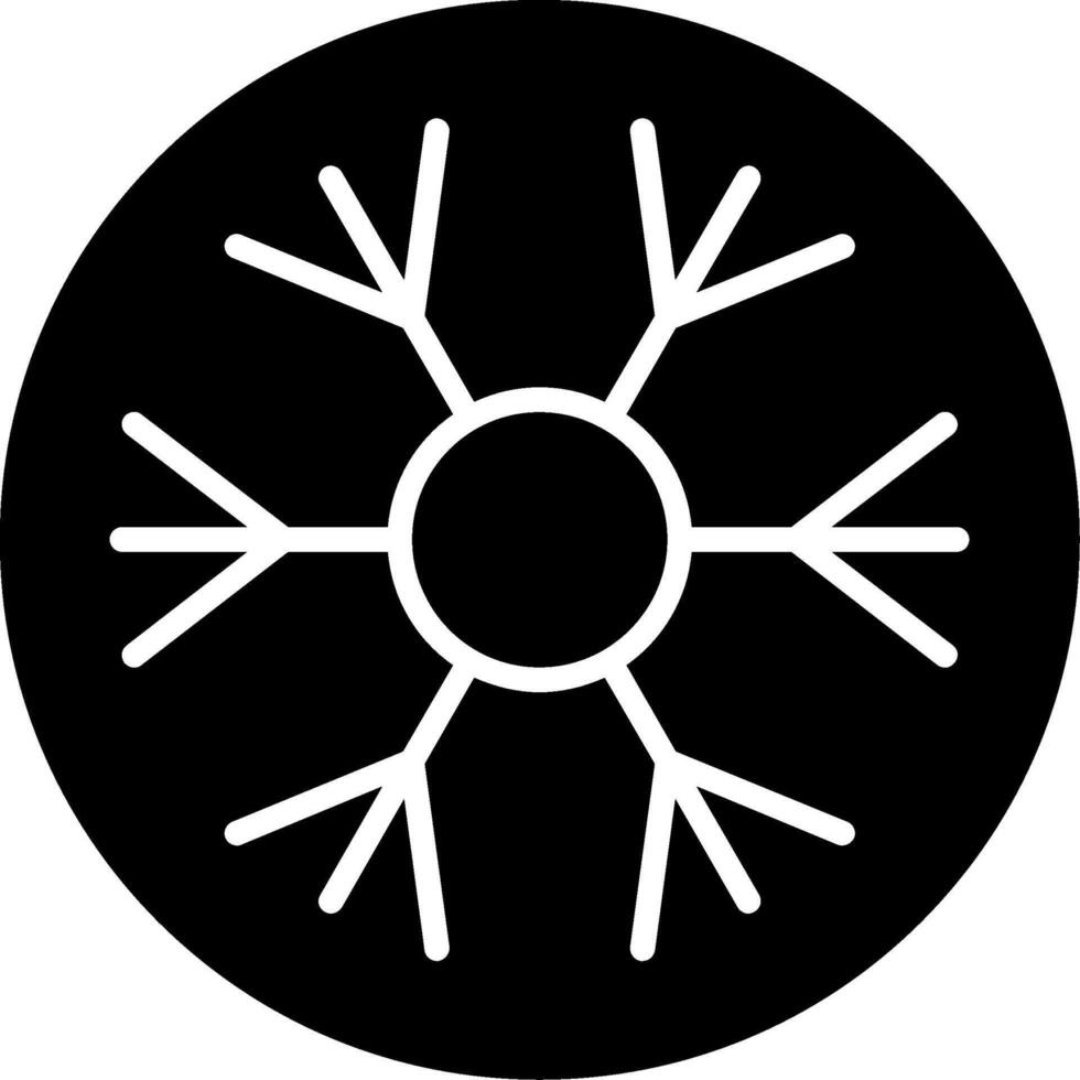 ícone de glifo de floco de neve vetor