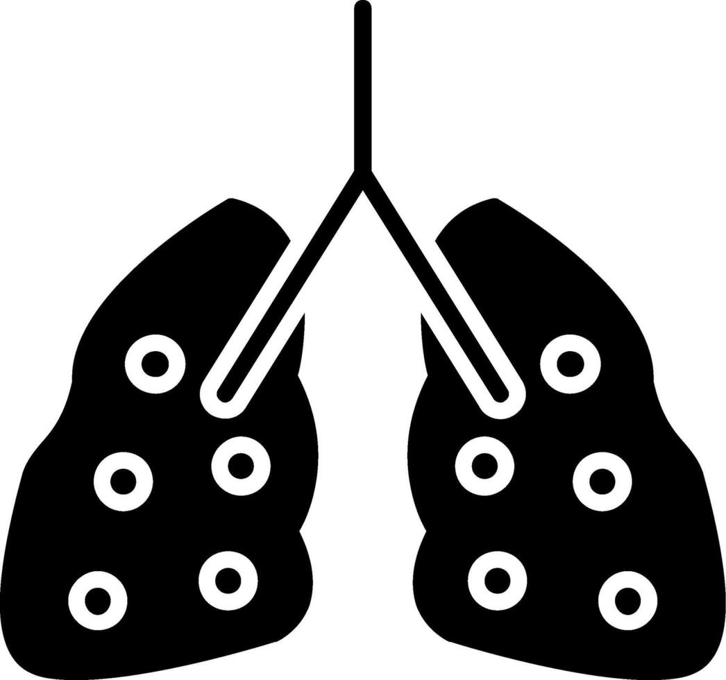 ícone de glifo de pneumologia vetor