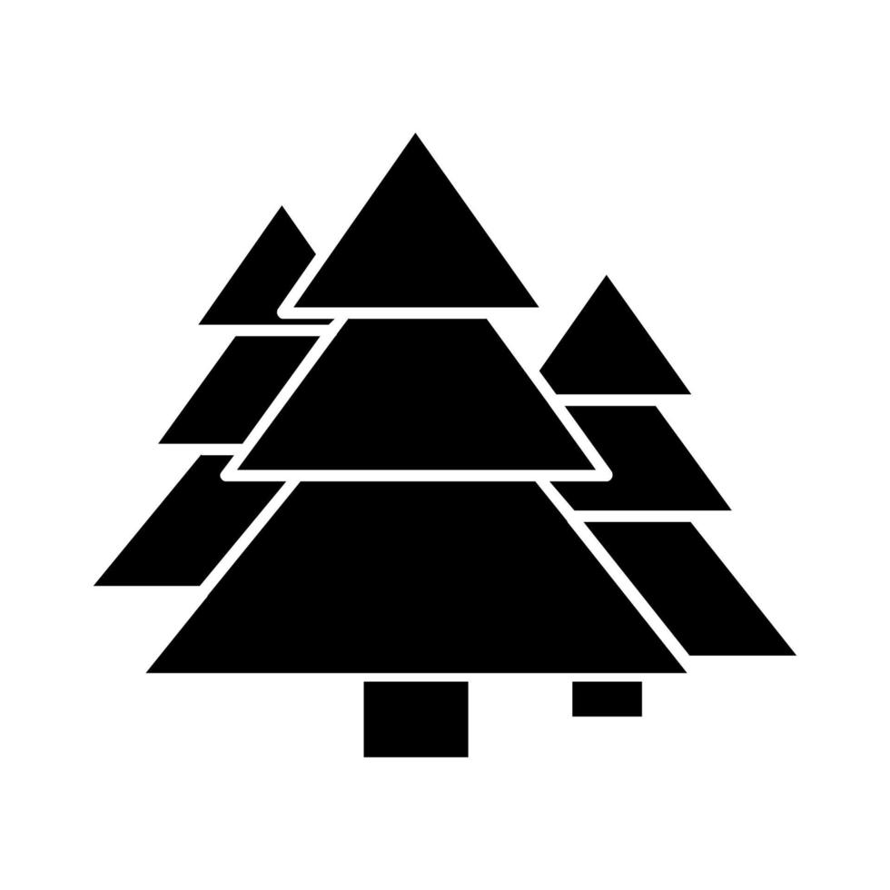 ícone da árvore de natal. árvore de ano novo. ícone de glifo do feriado de inverno vetor