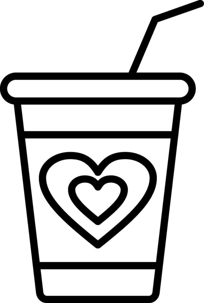 ícone da linha de milk-shake vetor