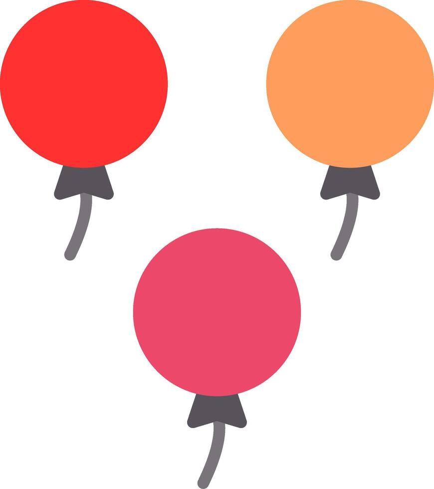 ícone plano de balões vetor