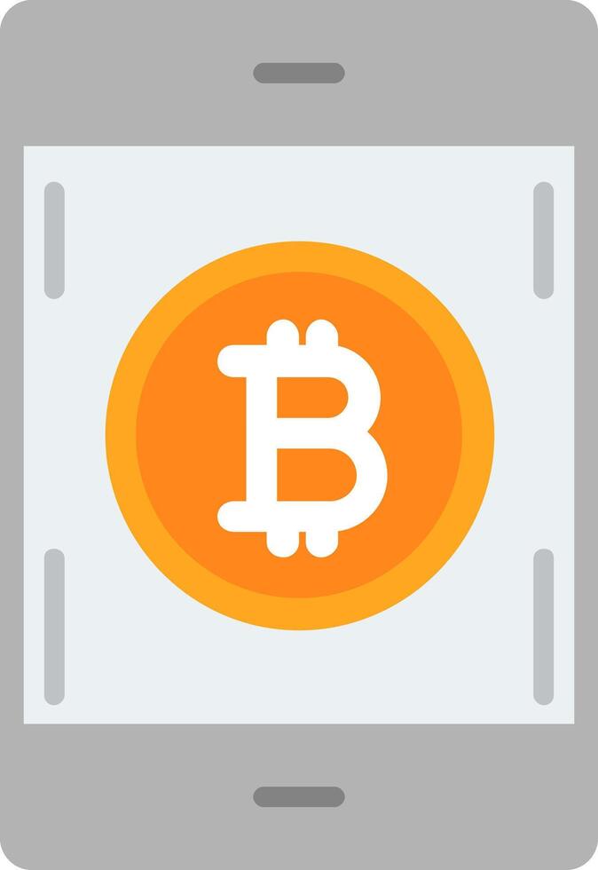 bitcoin pagar plano ícone vetor