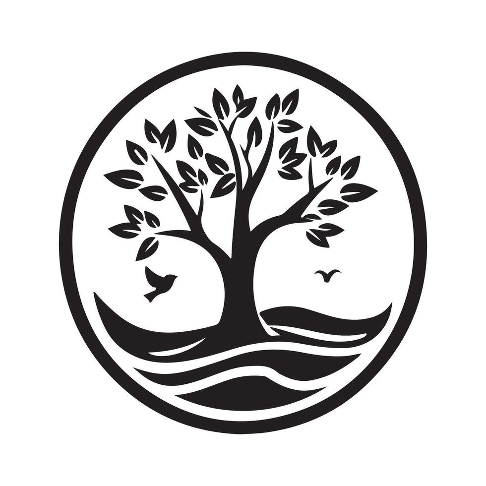 árvore logotipo imagens, árvore ícone em branco fundo vetor