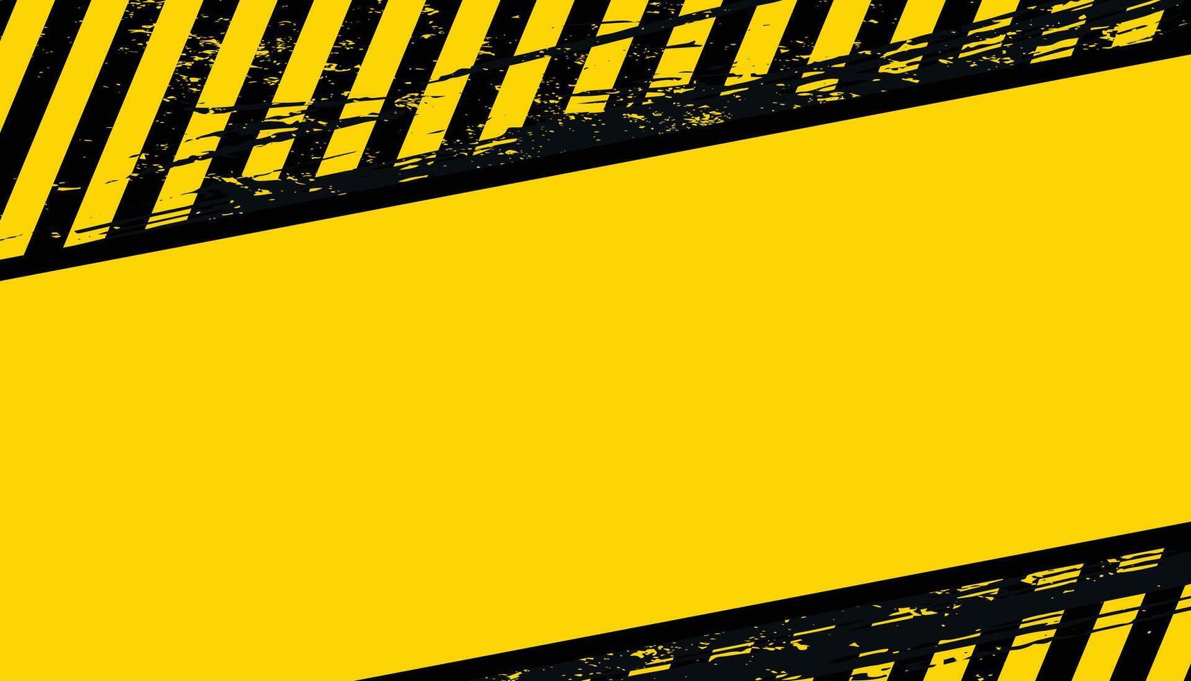 Preto e amarelo industrial Atenção bandeira com em branco espaço vetor