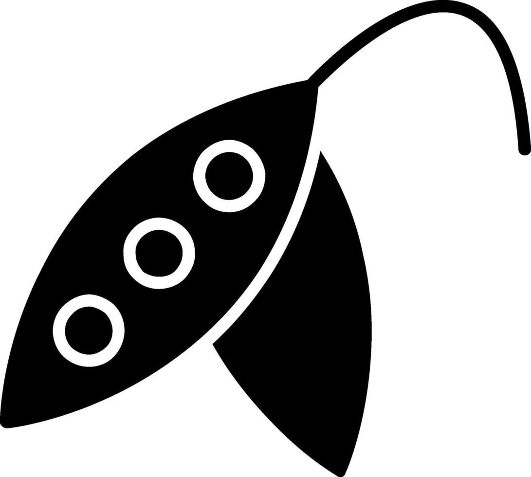 ícone de glifo de ervilha vetor
