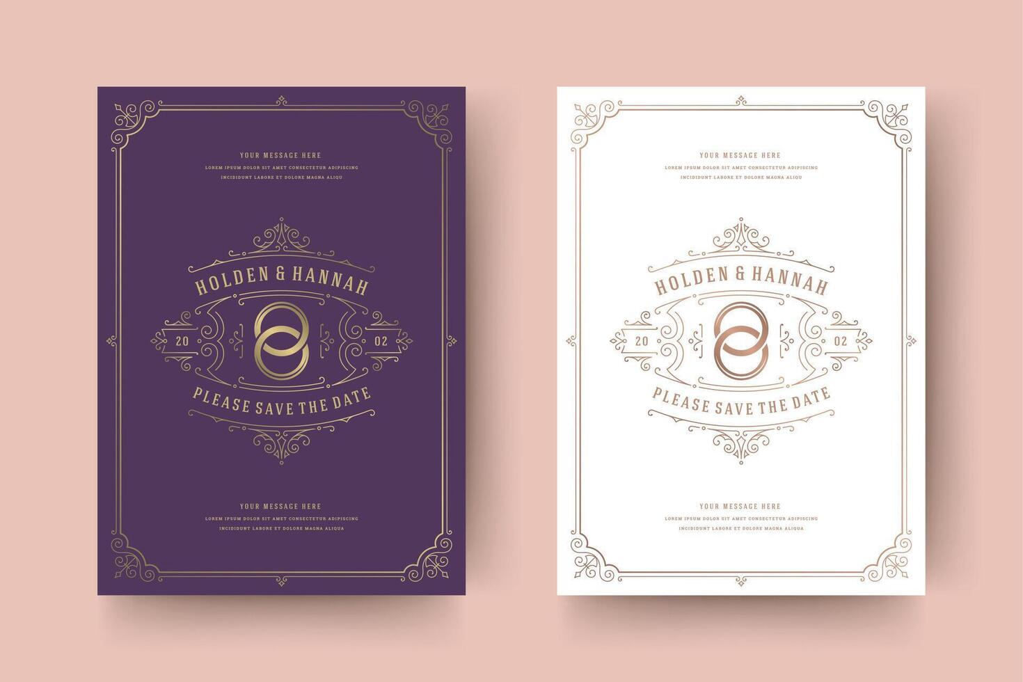 Casamento convite Salve  a encontro cartão tipográfico elegante modelo ilustração. vetor