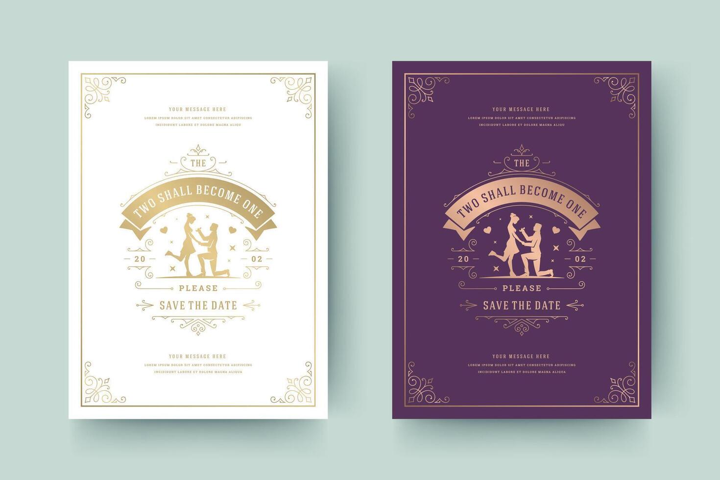 Casamento convite Salve  a encontro cartão tipográfico elegante modelo ilustração. vetor