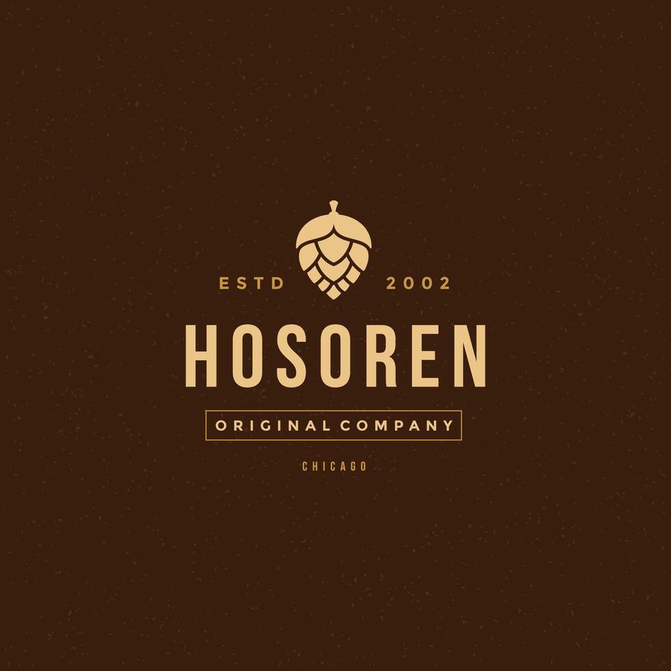 Cerveja logotipo modelo. Projeto elemento vintage estilo para logótipo vetor