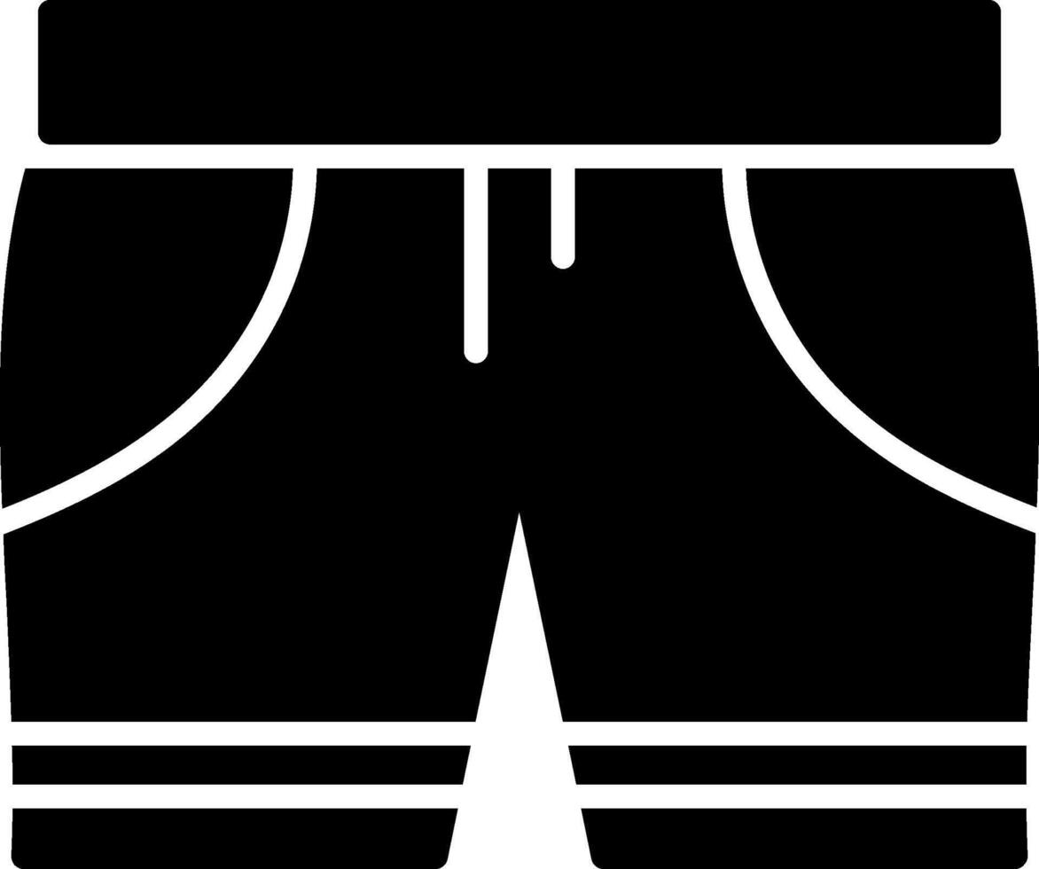 ícone de glifo de shorts de natação vetor