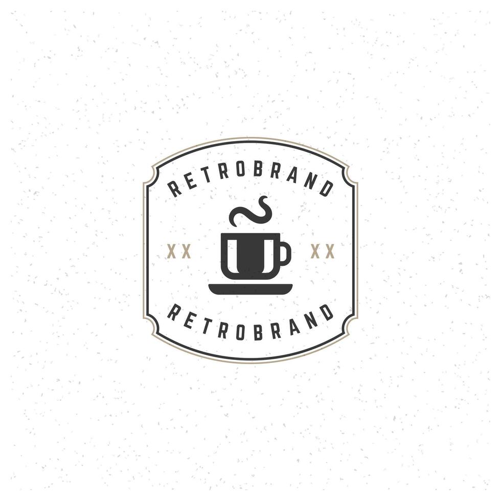 café fazer compras logotipo Projeto elemento dentro vintage estilo rótulo ou distintivo. vetor