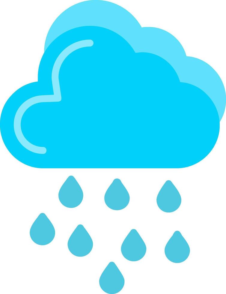ícone plano de chuva vetor