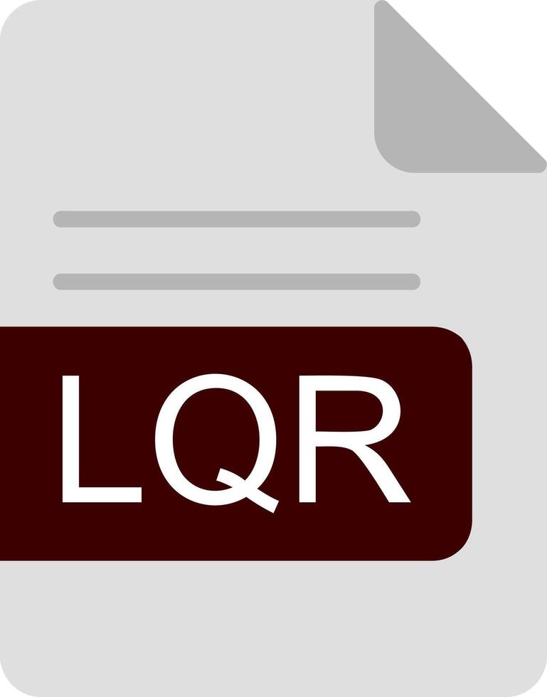 lqr Arquivo formato plano ícone vetor