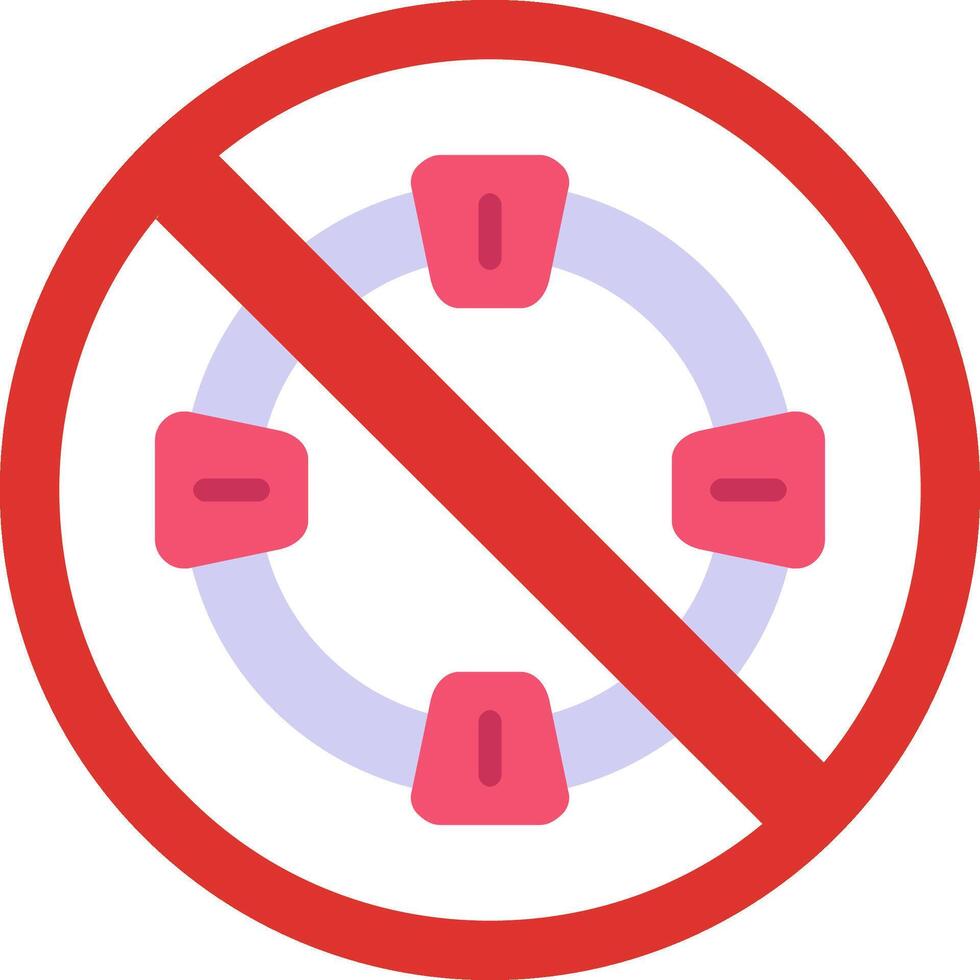 Proibido placa plano ícone vetor