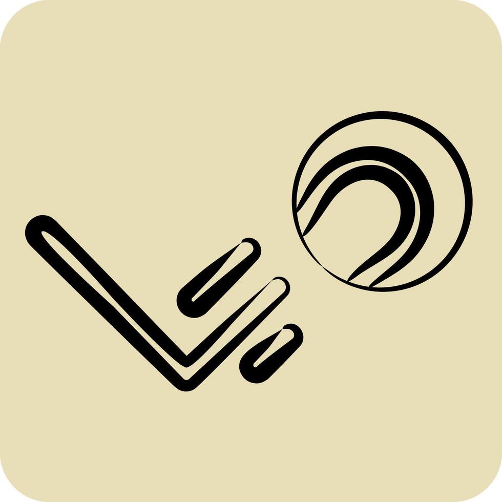 ícone quicar. relacionado para tênis Esportes símbolo. mão desenhado estilo. simples Projeto ilustração vetor