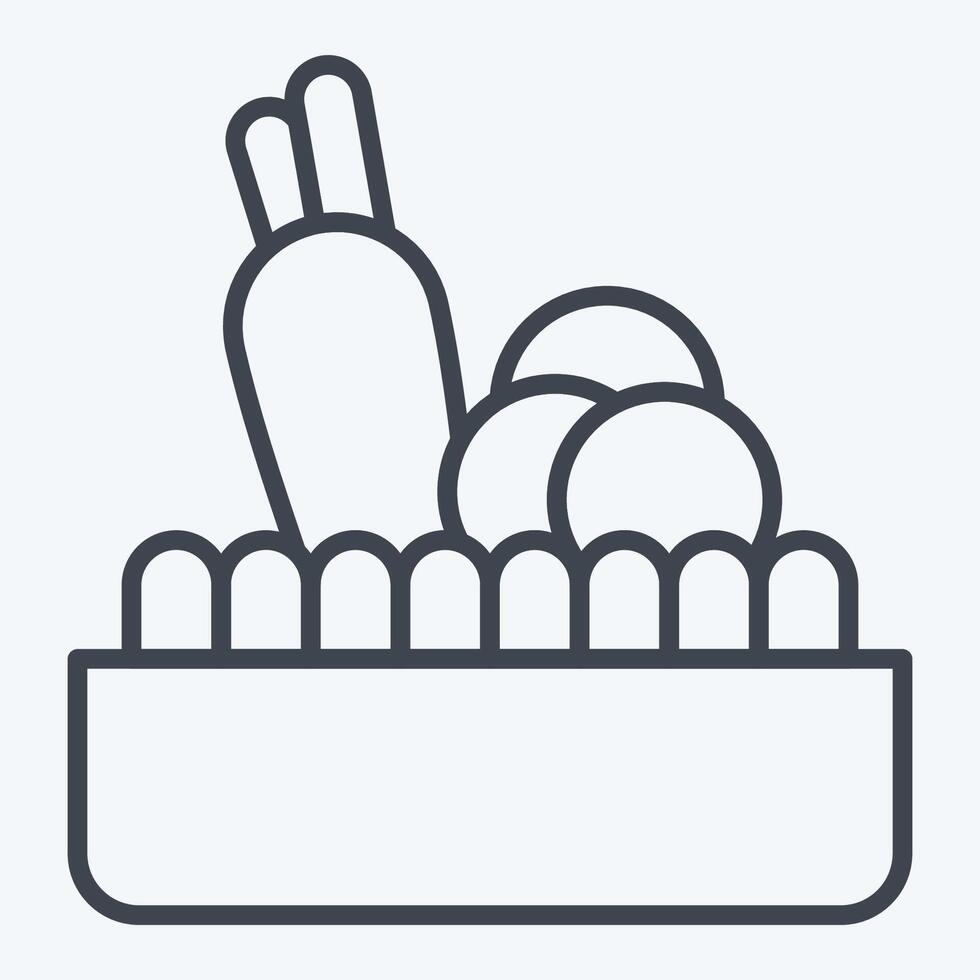 ícone salada. relacionado para saudável Comida símbolo. linha estilo. simples Projeto ilustração vetor
