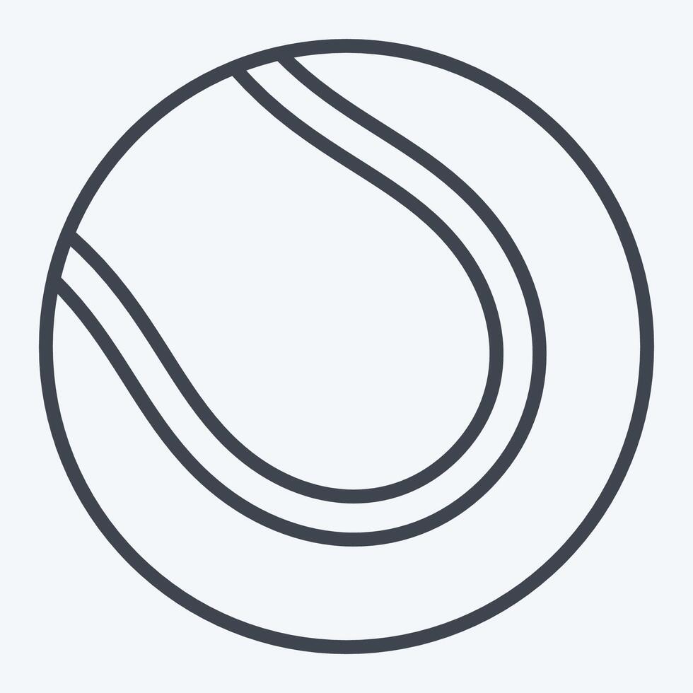 ícone tênis bola. relacionado para tênis Esportes símbolo. linha estilo. simples Projeto ilustração vetor