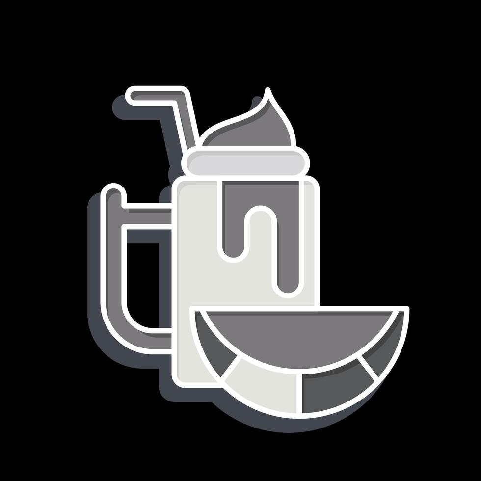 ícone água Melão. relacionado para saudável Comida símbolo. lustroso estilo. simples Projeto ilustração vetor