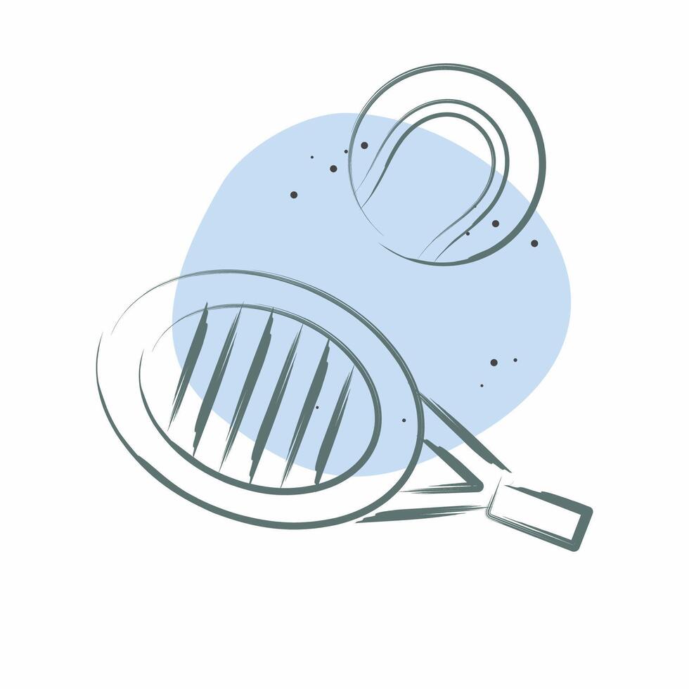 ícone tênis. relacionado para tênis Esportes símbolo. cor local estilo. simples Projeto ilustração vetor