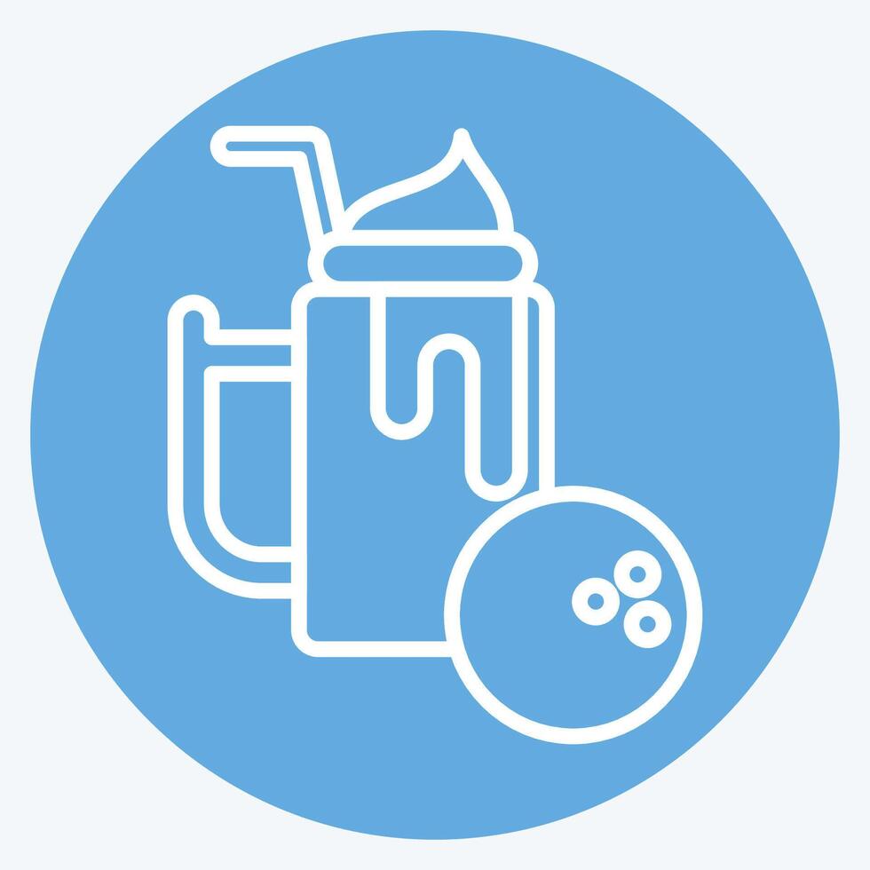 ícone nutritivo bebida. relacionado para saudável Comida símbolo. azul olhos estilo. simples Projeto ilustração vetor