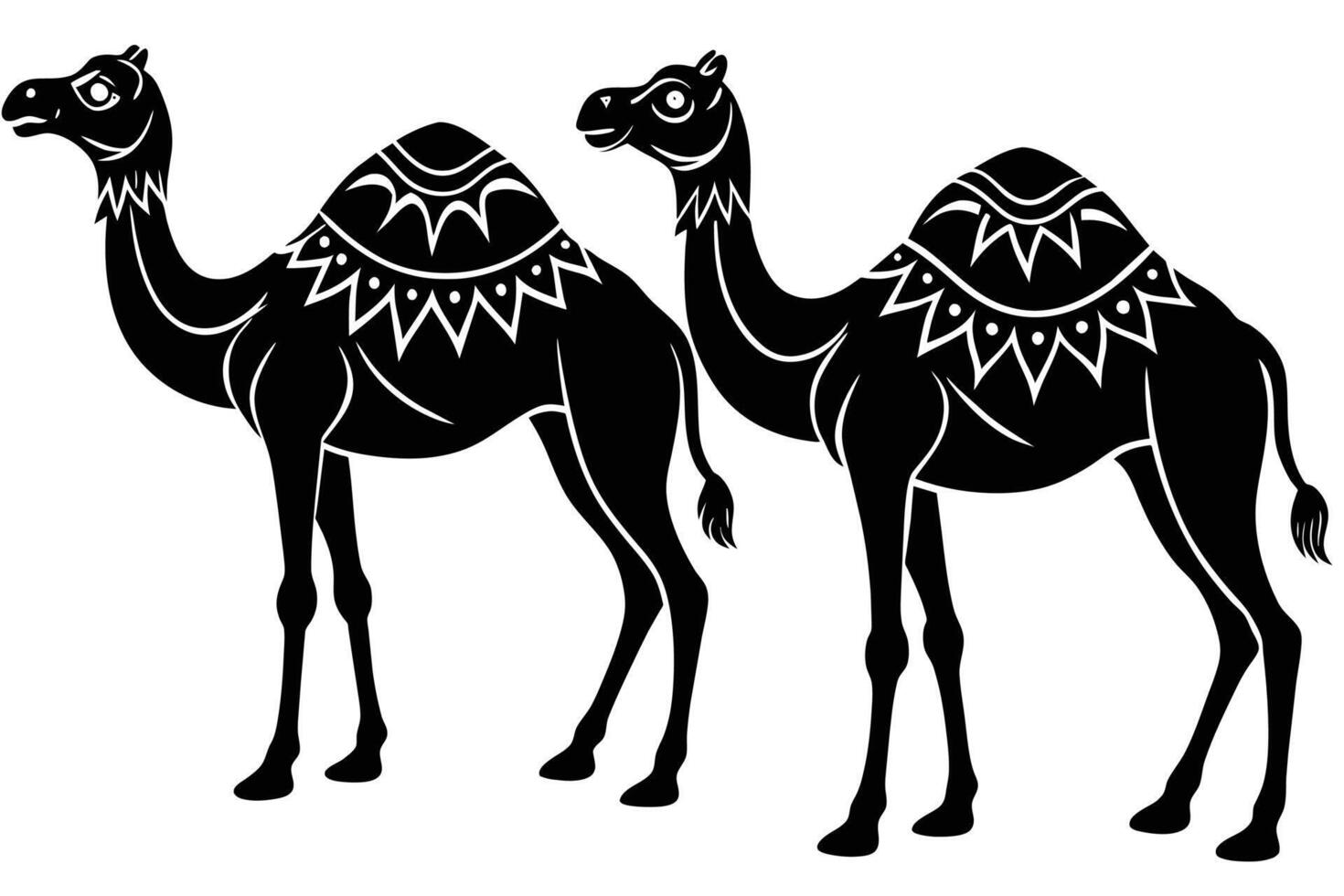 sacrificial camelo animais para eid-ul-azha ilustração recortado vetor