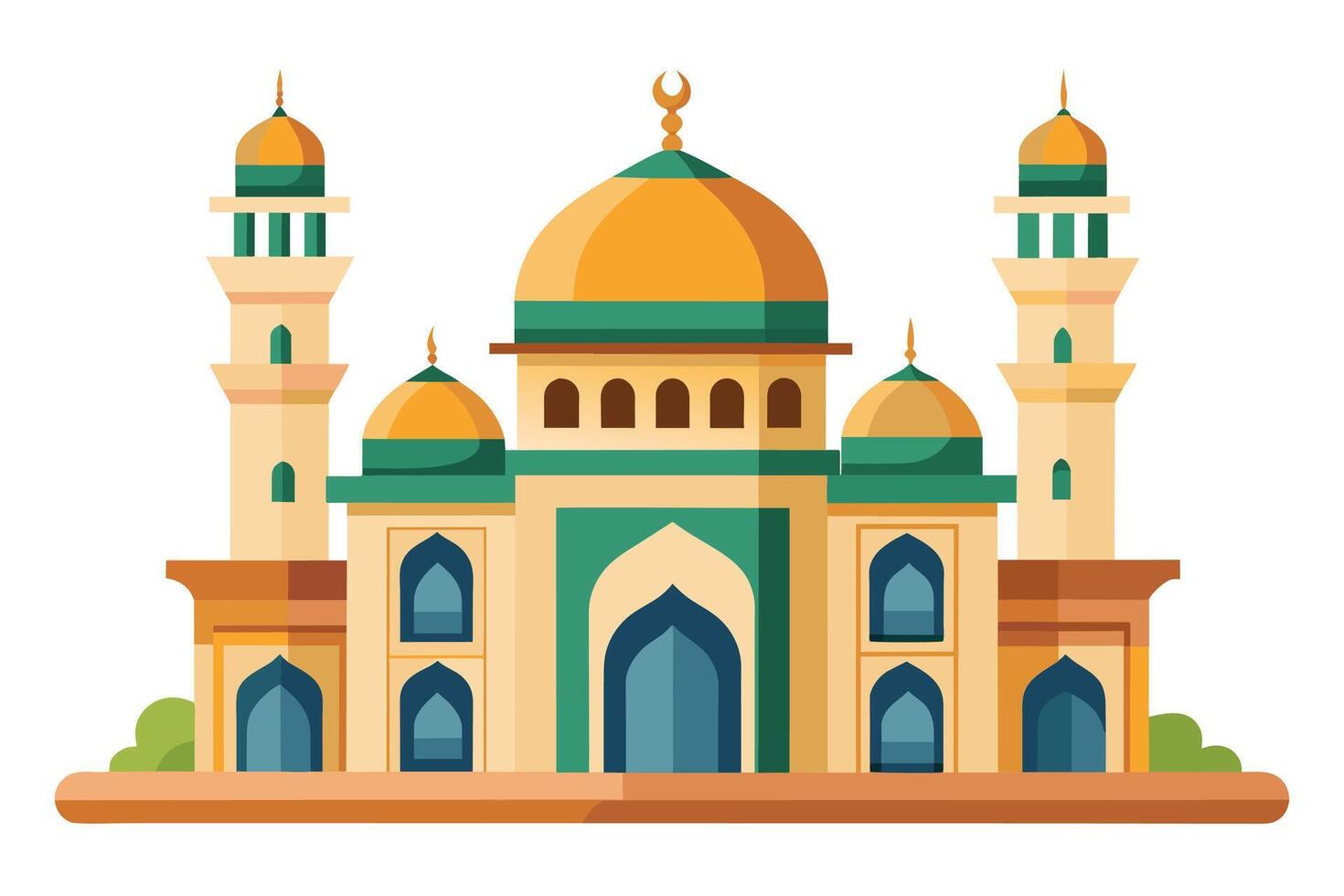 lindo islâmico mesquita ilustração vetor