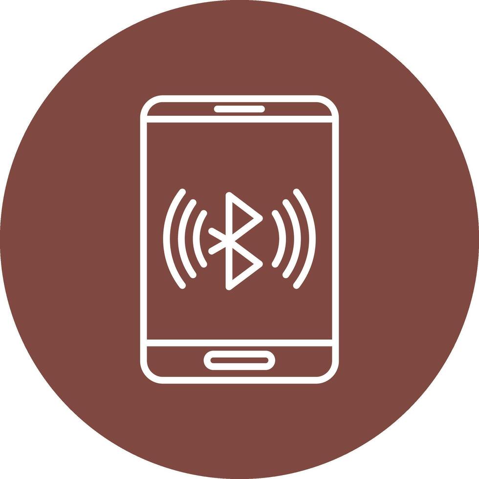 Bluetooth linha multi círculo ícone vetor