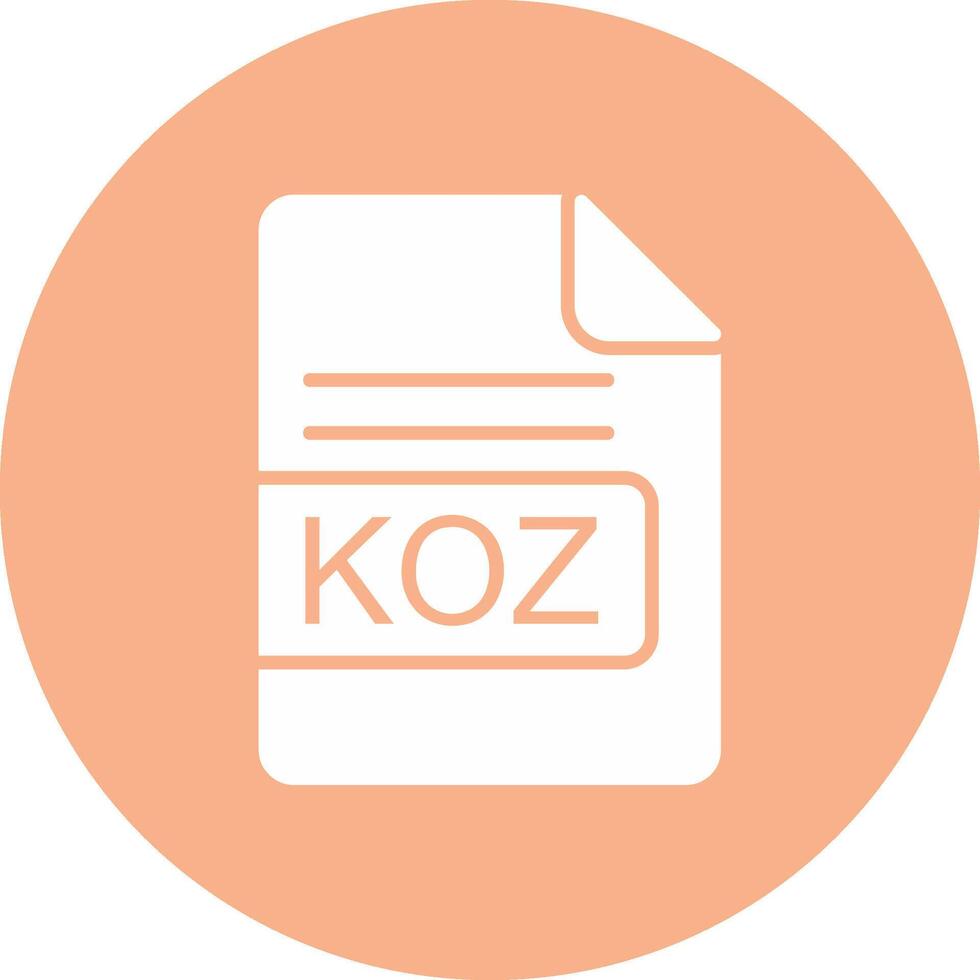 koz Arquivo formato glifo multi círculo ícone vetor