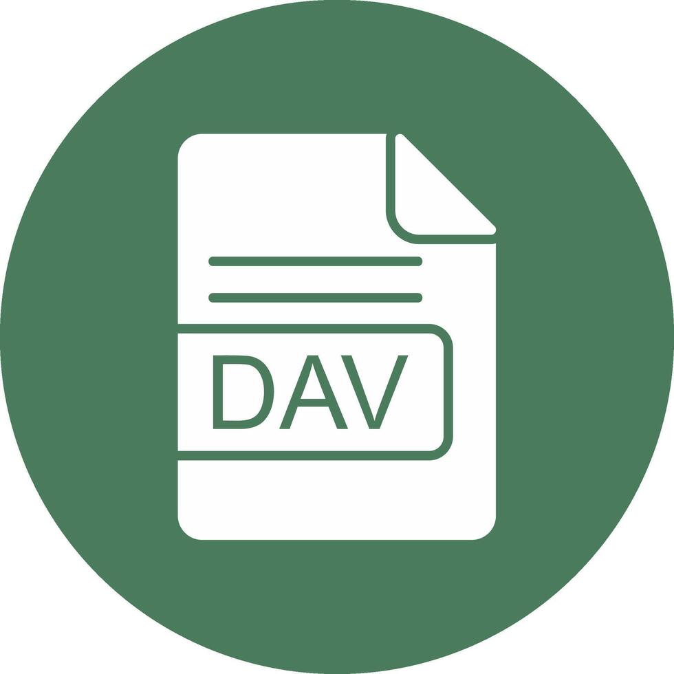 dav Arquivo formato glifo multi círculo ícone vetor