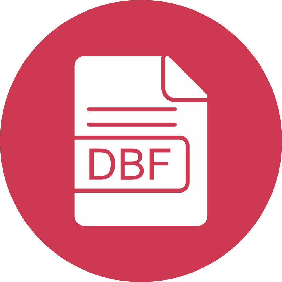 dbf Arquivo formato glifo multi círculo ícone vetor