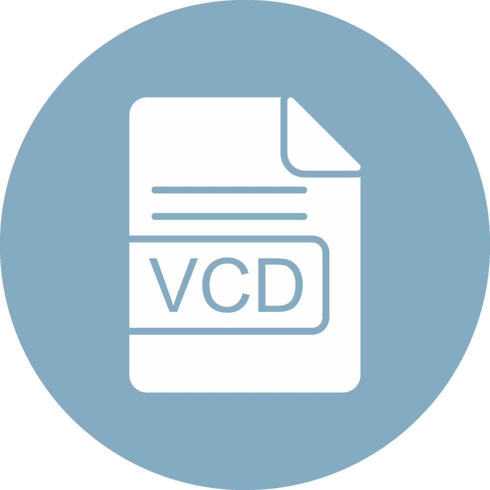 vcd Arquivo formato glifo multi círculo ícone vetor