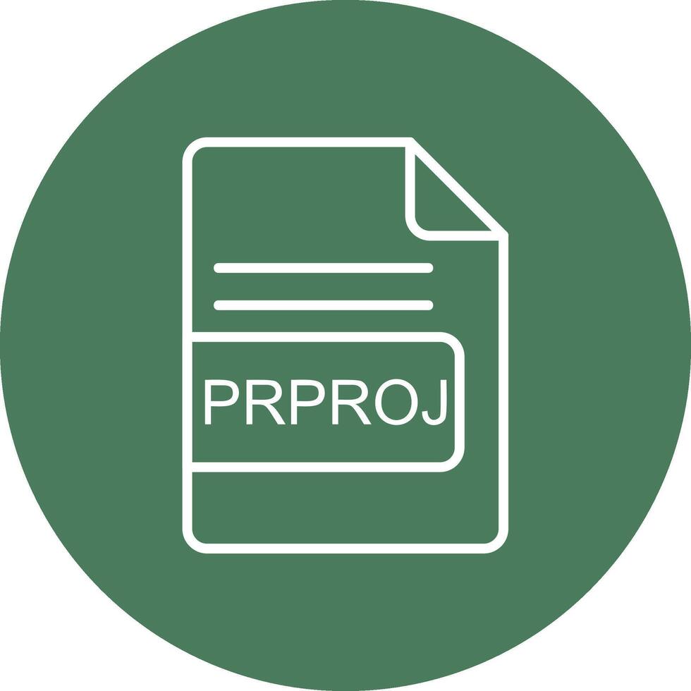 prproj Arquivo formato linha multi círculo ícone vetor