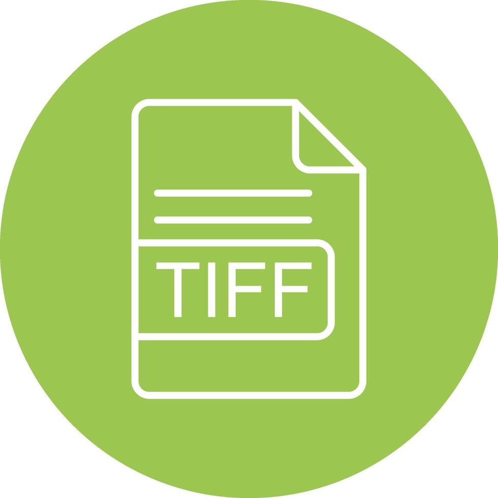 tiff Arquivo formato linha multi círculo ícone vetor