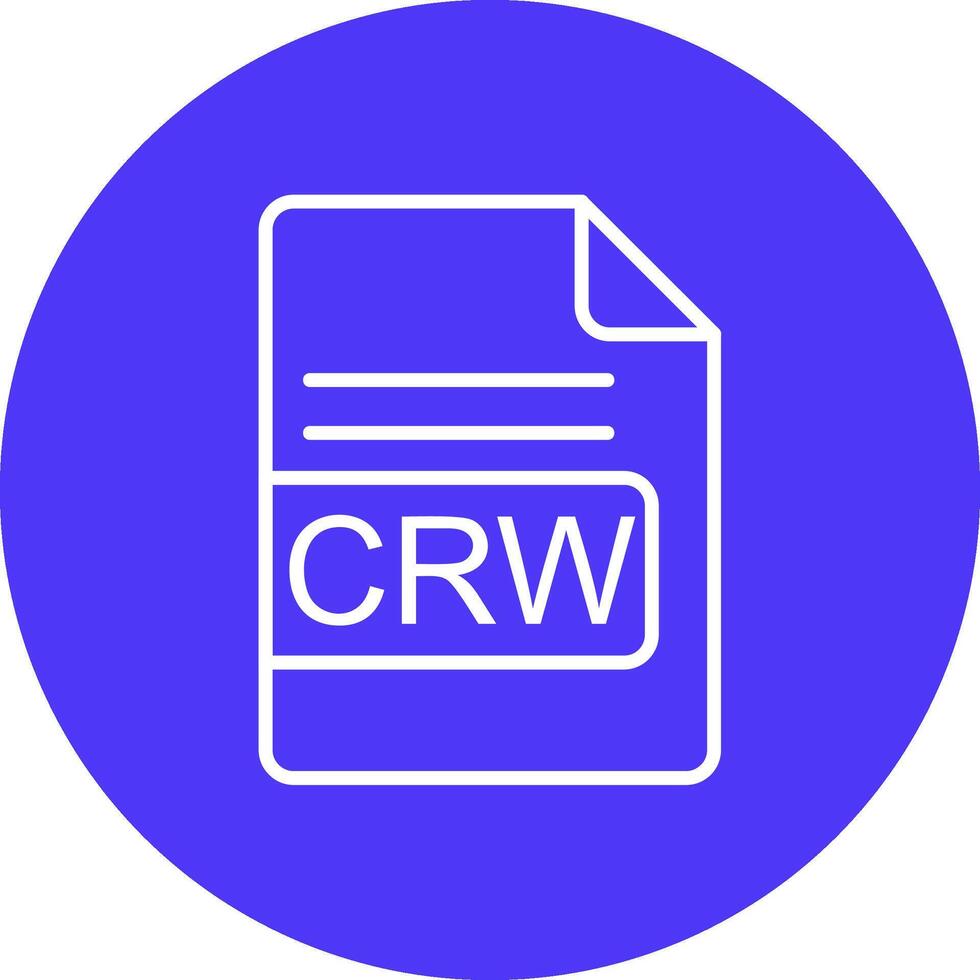 crw Arquivo formato linha multi círculo ícone vetor