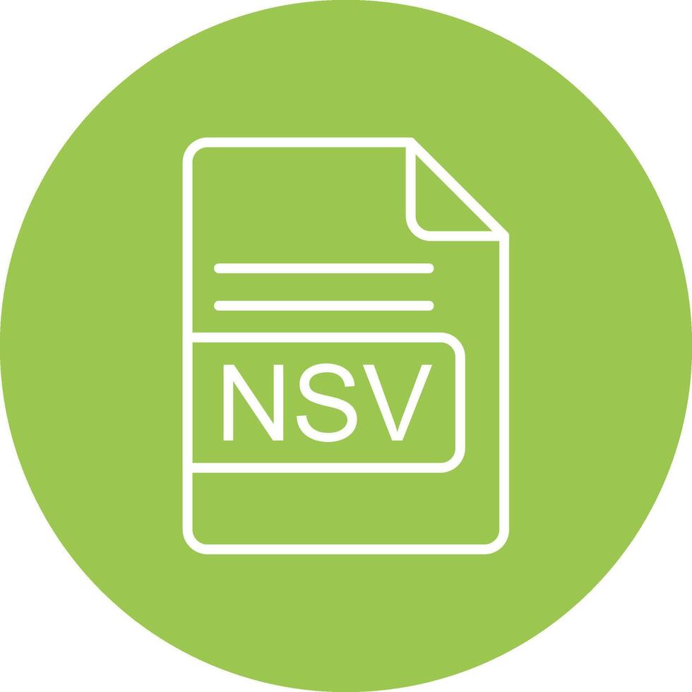 nsv Arquivo formato linha multi círculo ícone vetor