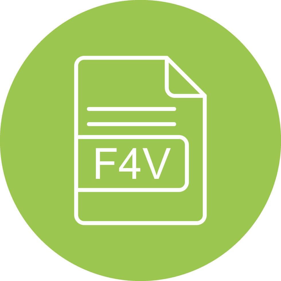 f4v Arquivo formato linha multi círculo ícone vetor