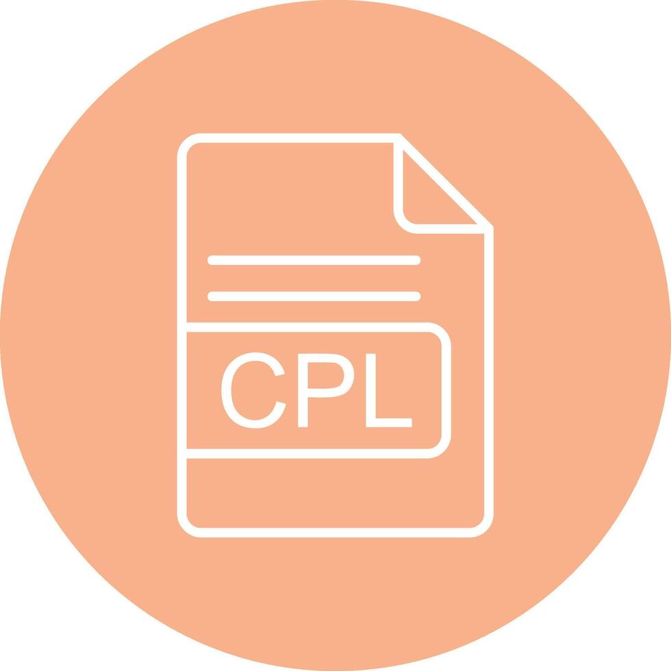 cpl Arquivo formato linha multi círculo ícone vetor