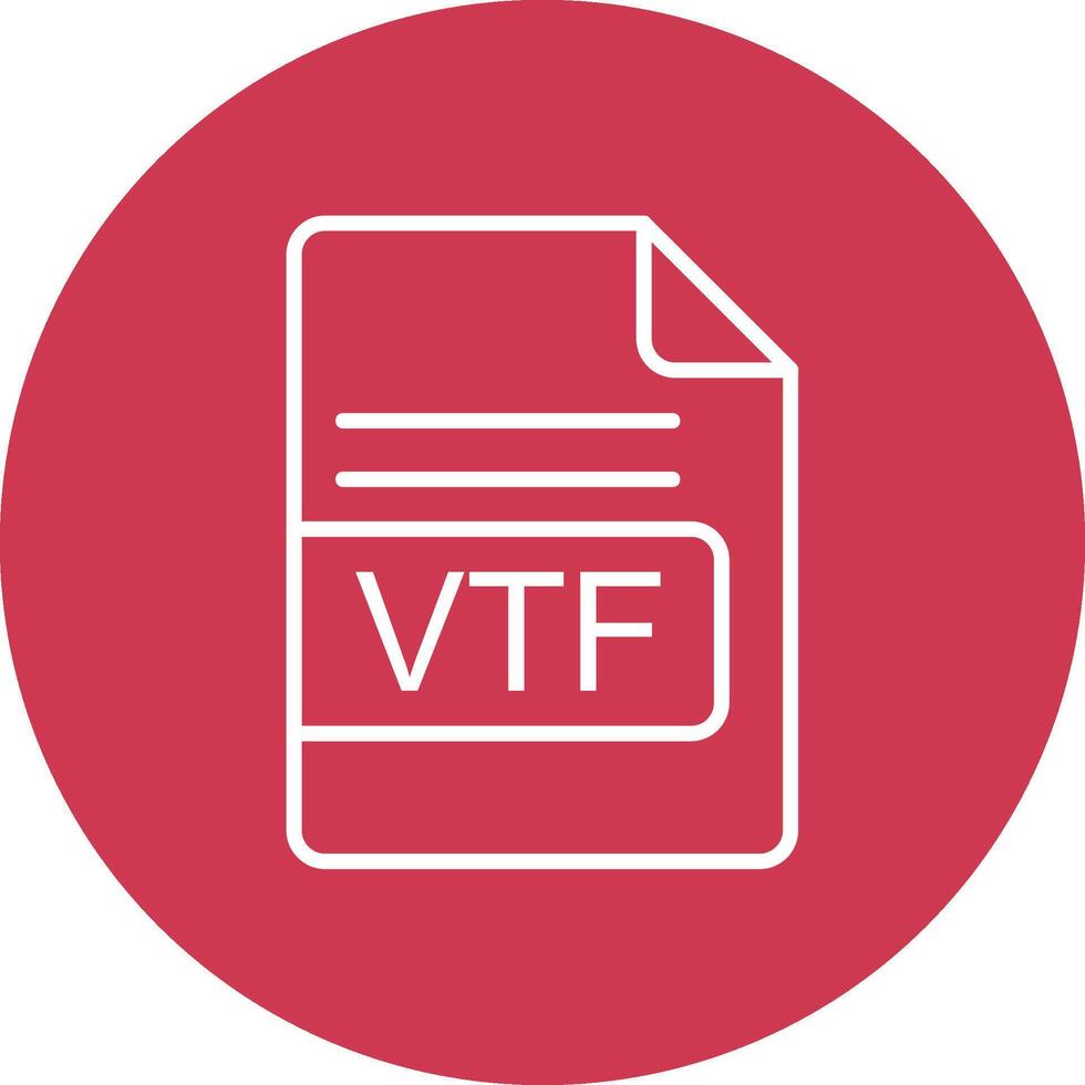 vtf Arquivo formato linha multi círculo ícone vetor