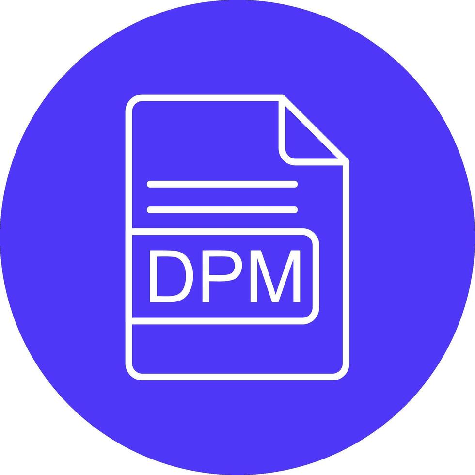 dpm Arquivo formato linha multi círculo ícone vetor