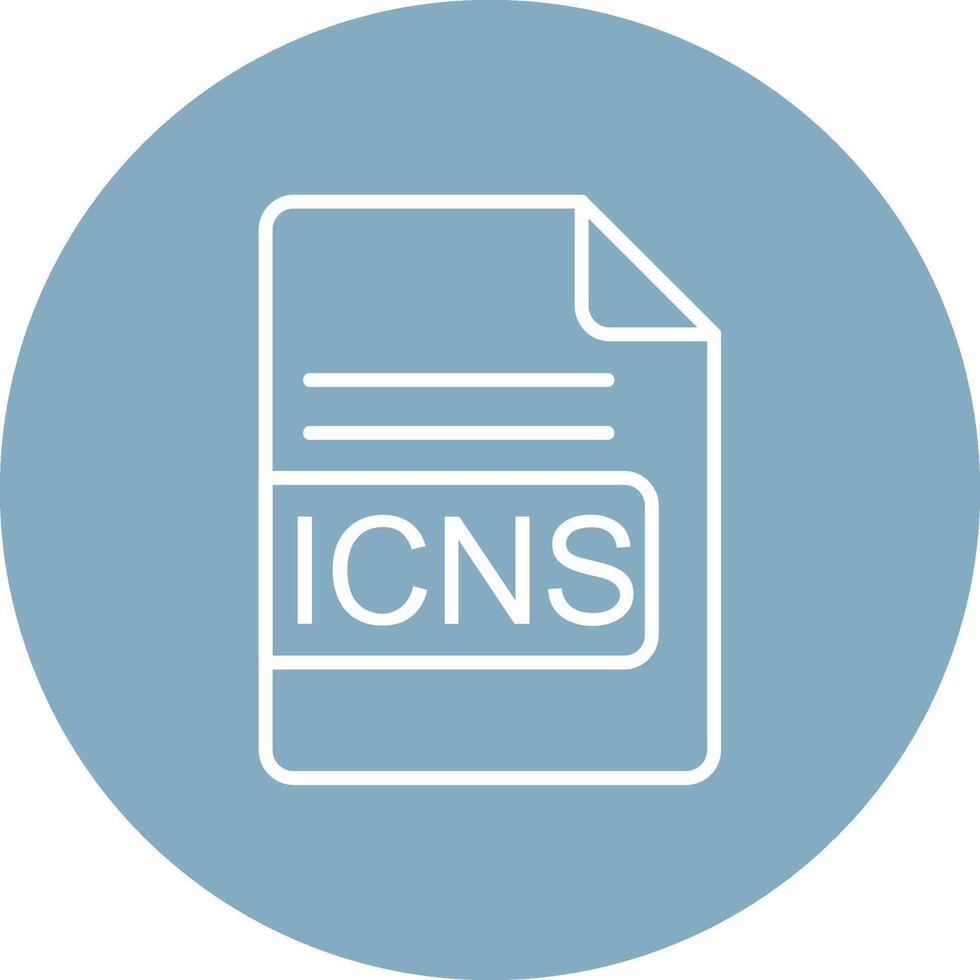 icns Arquivo formato linha multi círculo ícone vetor