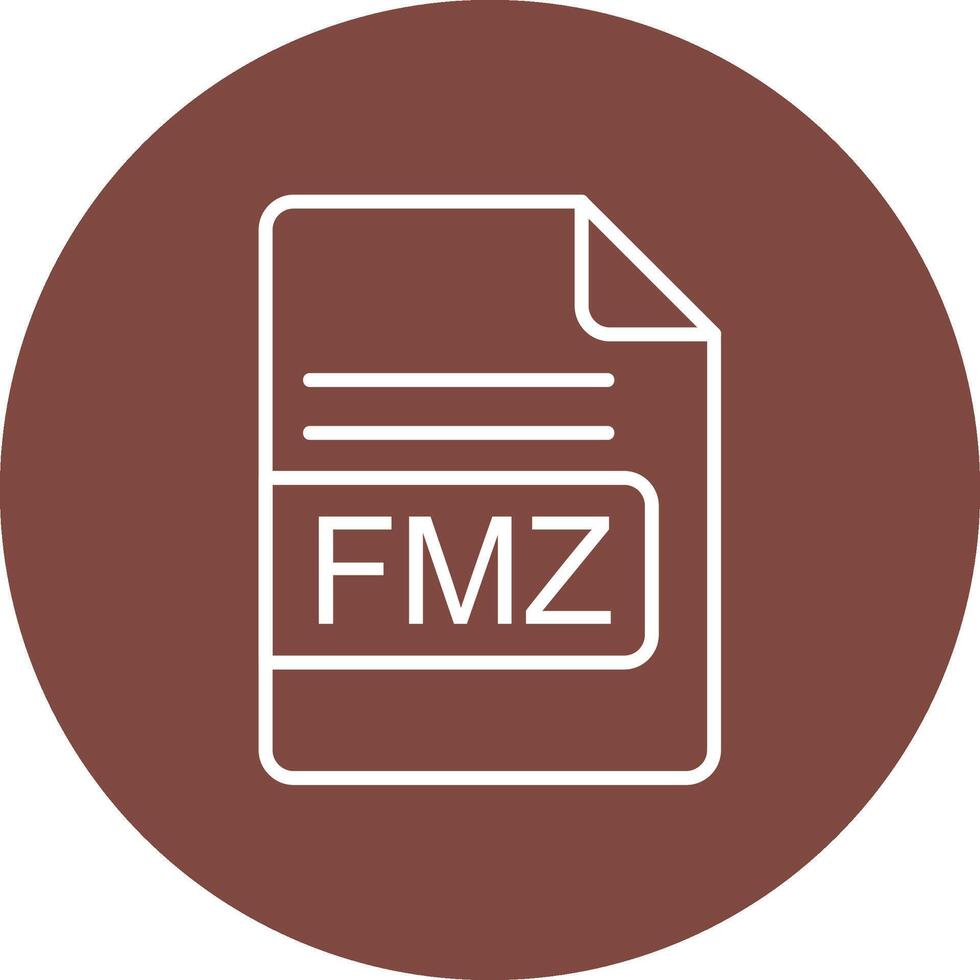 fmz Arquivo formato linha multi círculo ícone vetor
