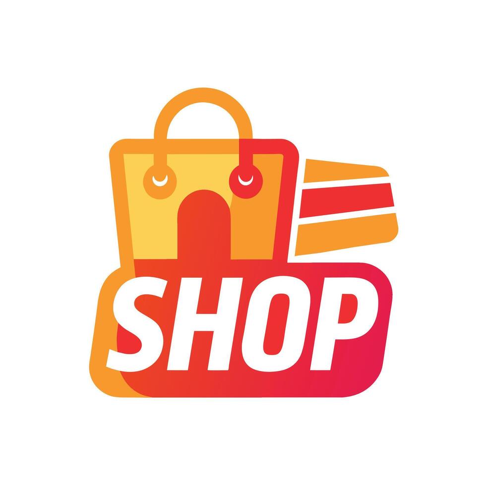 compras logotipo ilustração, Novo e moderno compras logotipo vetor