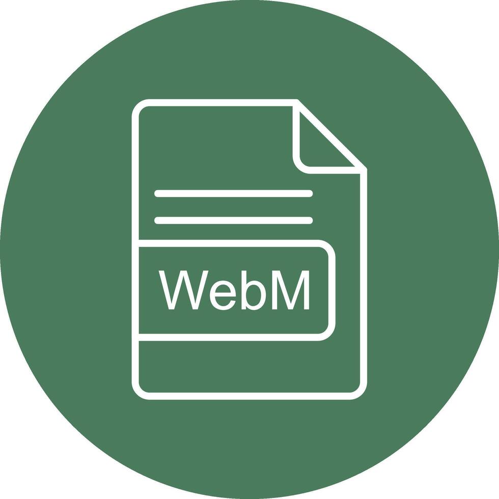 webm Arquivo formato linha multi círculo ícone vetor