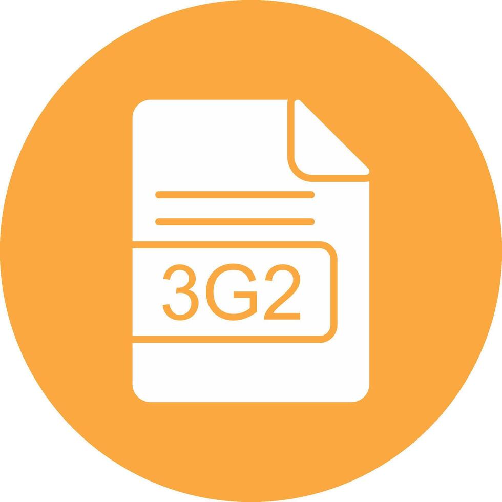 3g2 Arquivo formato glifo multi círculo ícone vetor