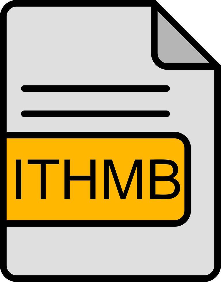 ithmb Arquivo formato linha preenchidas ícone vetor