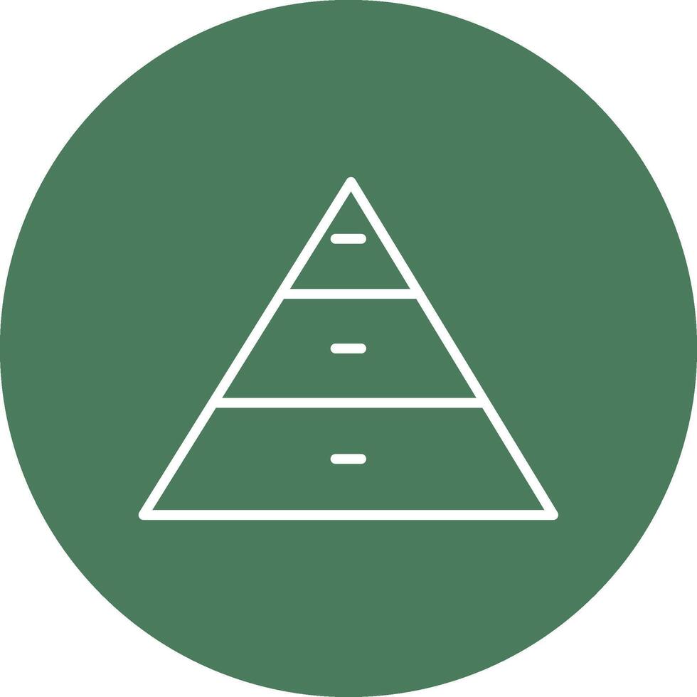 pirâmide gráficos linha multi círculo ícone vetor