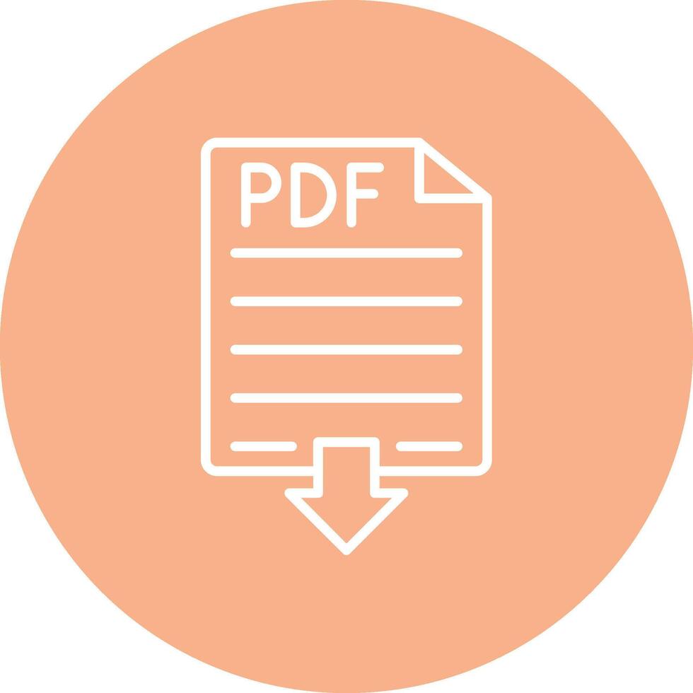 pdf linha multi círculo ícone vetor