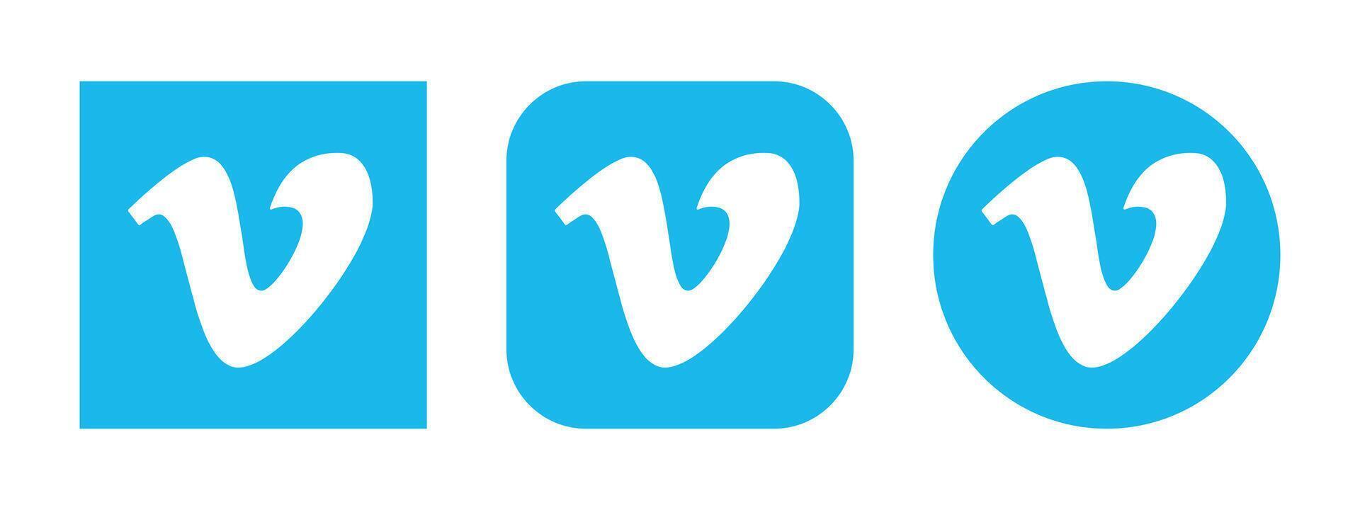 vimeo logotipo, ícone, hospedagem vetor