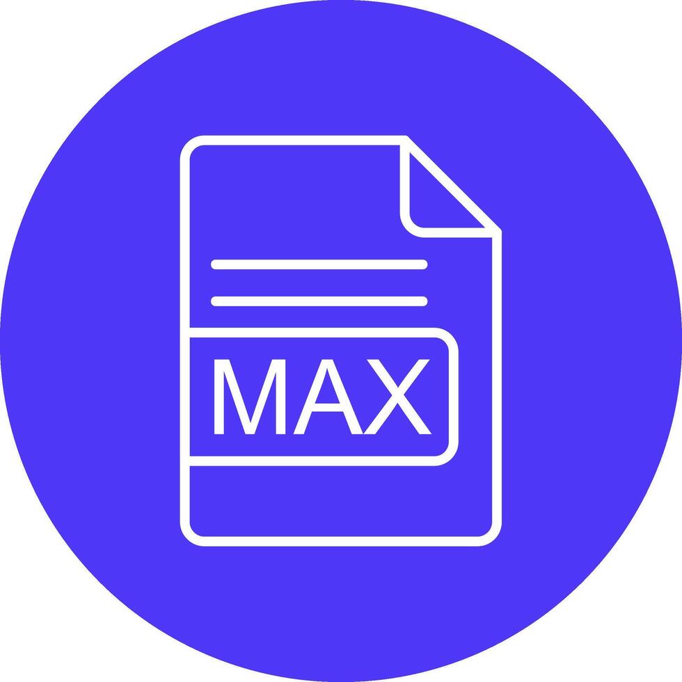 max Arquivo formato linha multi círculo ícone vetor