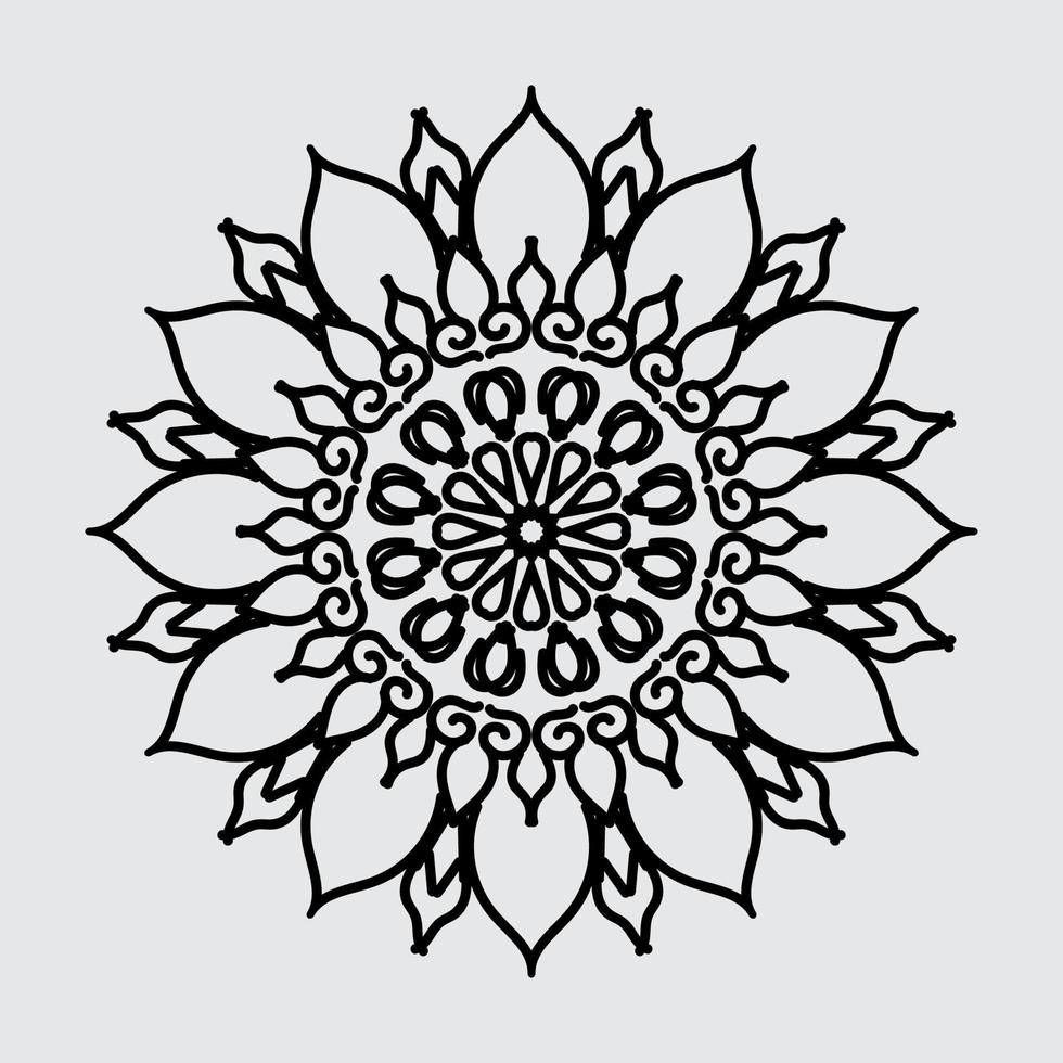 desenho de mandala indiana ornamental de luxo vetor